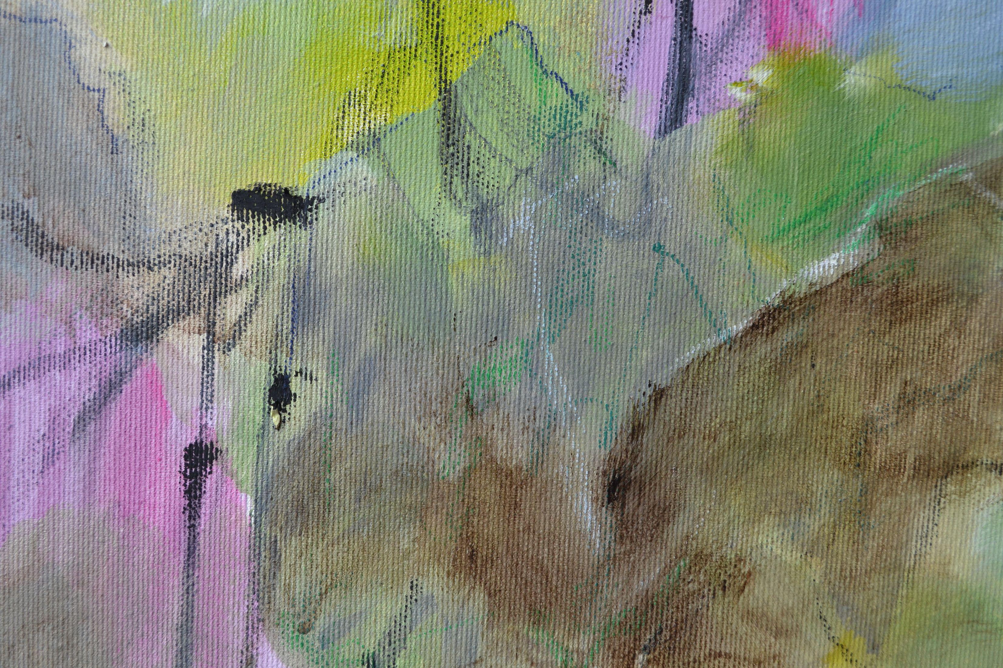 Peak Experience, Malerei, Acryl auf Leinwand (Grau), Abstract Painting, von Karin Goeppert