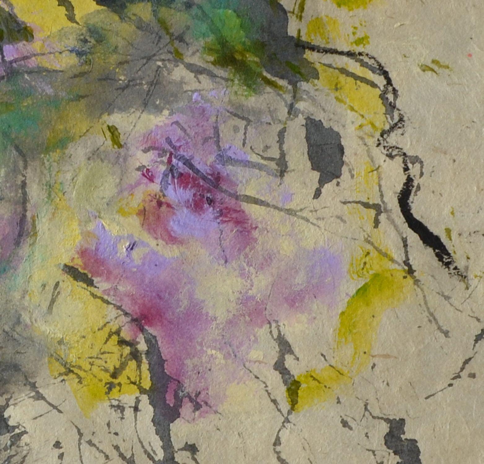 Raspberry Boogie, Malerei, Acryl auf Papier im Angebot 1