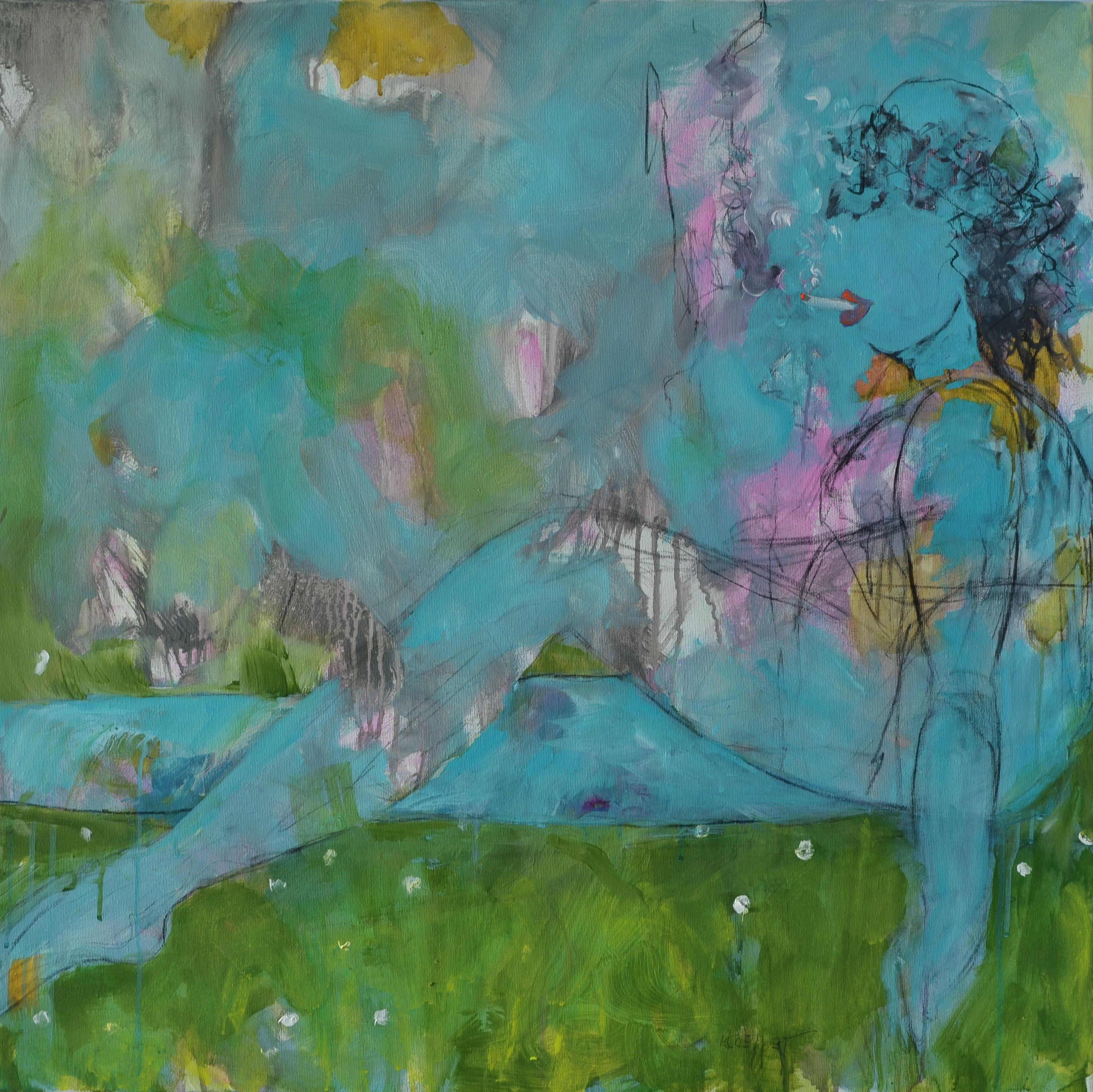 L'ultimo, Pittura, Acrilico su tela - Painting di Karin Goeppert