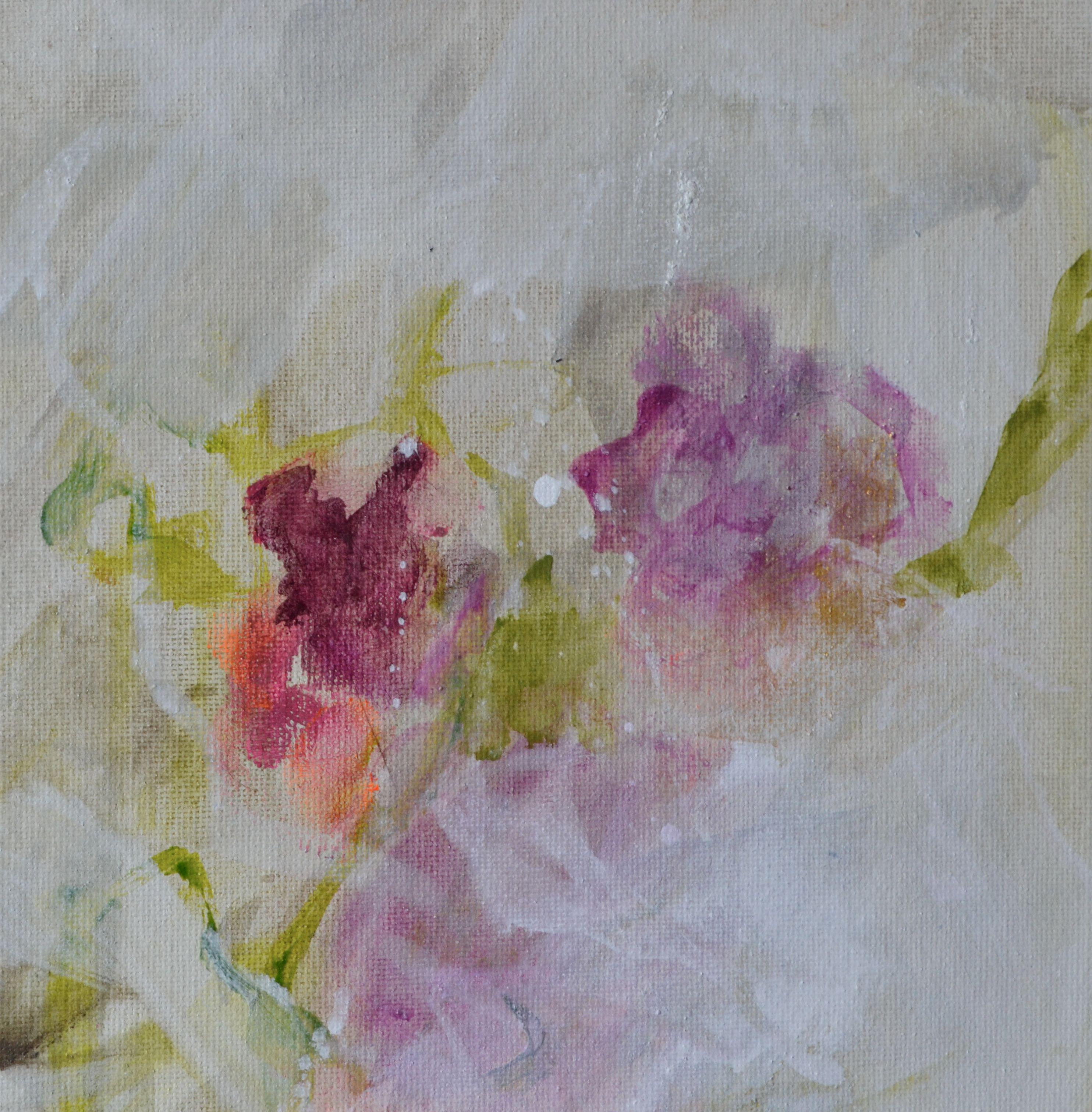 The Scribble Factor, Malerei, Acryl auf Leinwand (Grau), Abstract Painting, von Karin Goeppert
