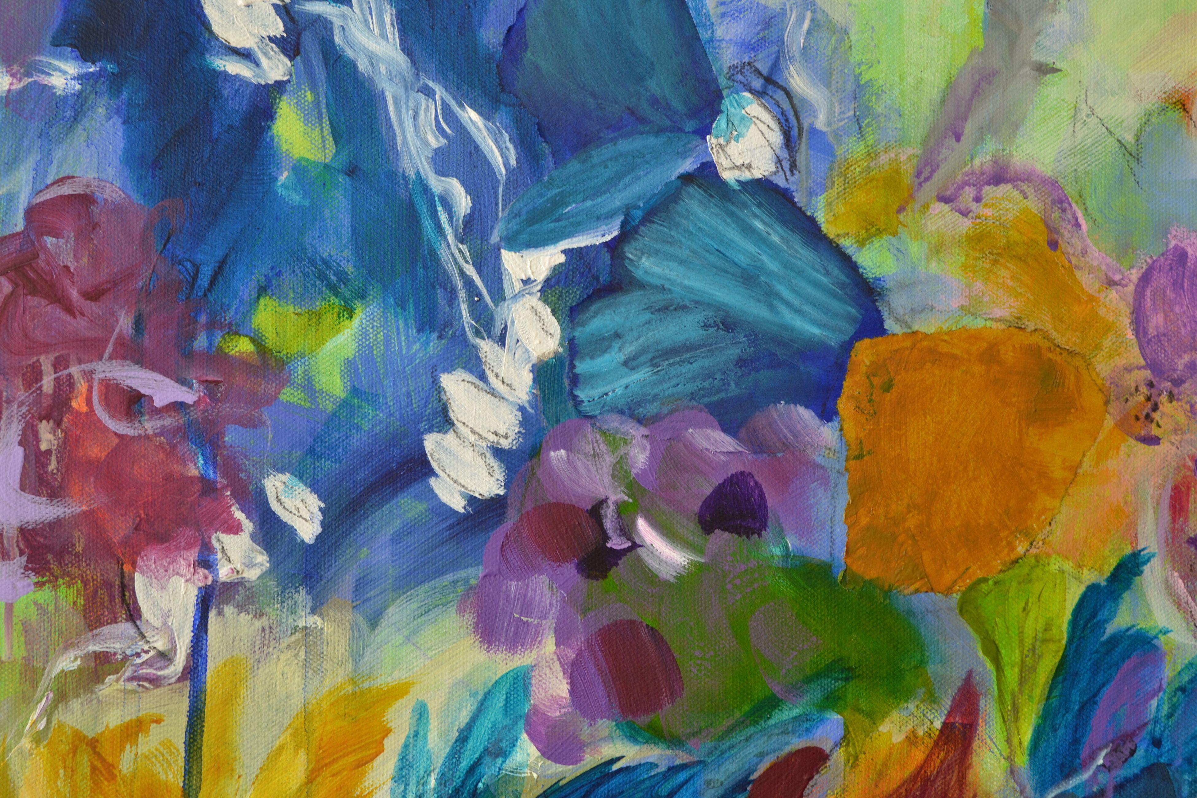 The Surface of Things look good today, Painting, Acrylic on Canvas - Brown Abstract Painting by Karin Goeppert