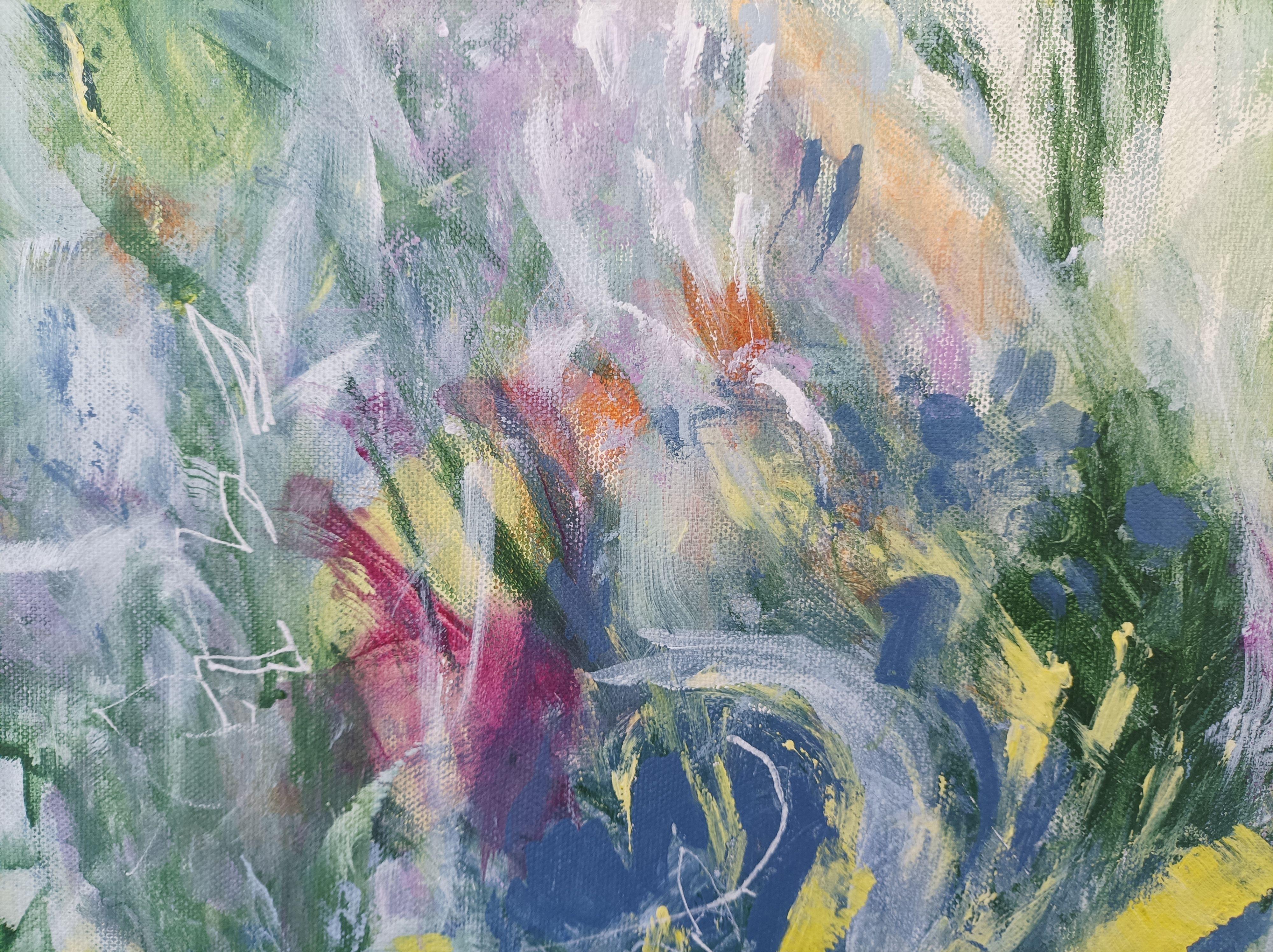 Solstice d'hiver, peinture, acrylique sur toile - Expressionniste Painting par Karin Goeppert