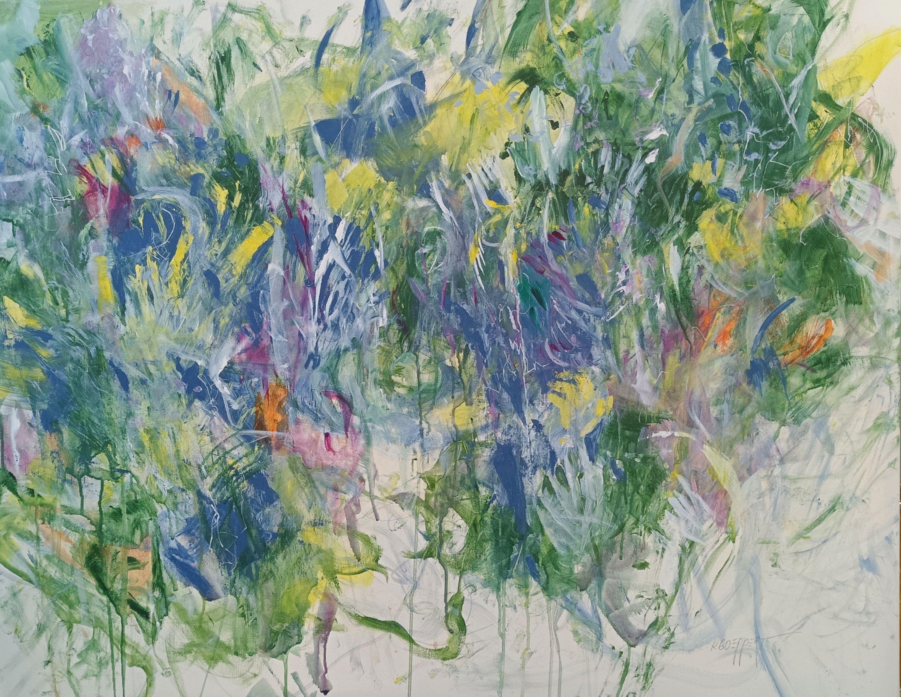 Solstizio d'inverno, Pittura, Acrilico su tela - Painting di Karin Goeppert