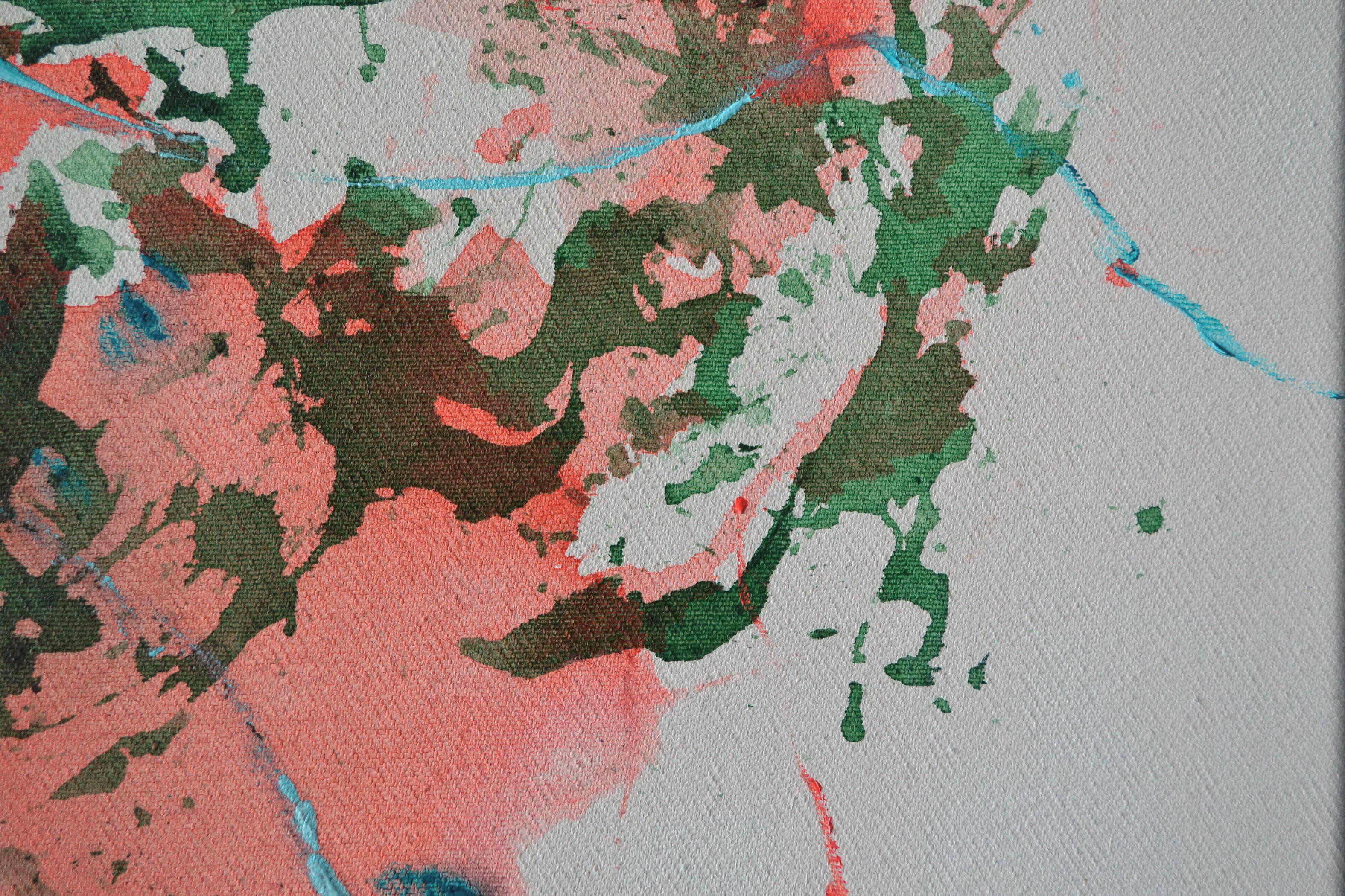 Wrap yourself around Me, Painting, Acrylic on Canvas - Beige Abstract Painting by Karin Goeppert