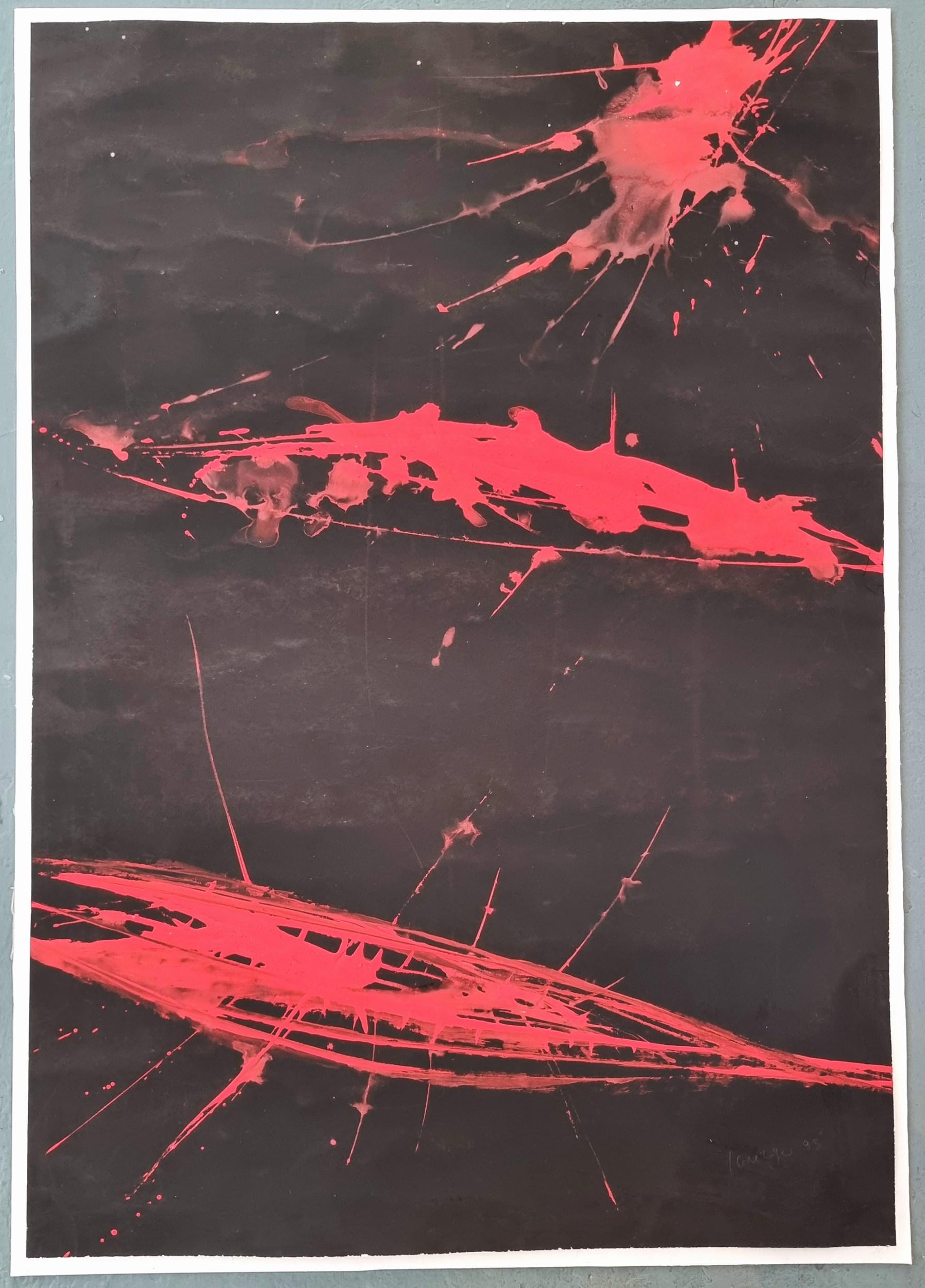 Abstract Painting di Karin Kahlhofer - Astrazione gestuale senza titolo