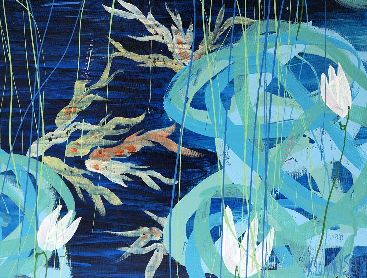 Un día soleado, Pintura, Acrílico sobre lienzo - Painting Abstracto de Karin Lowney-Seed