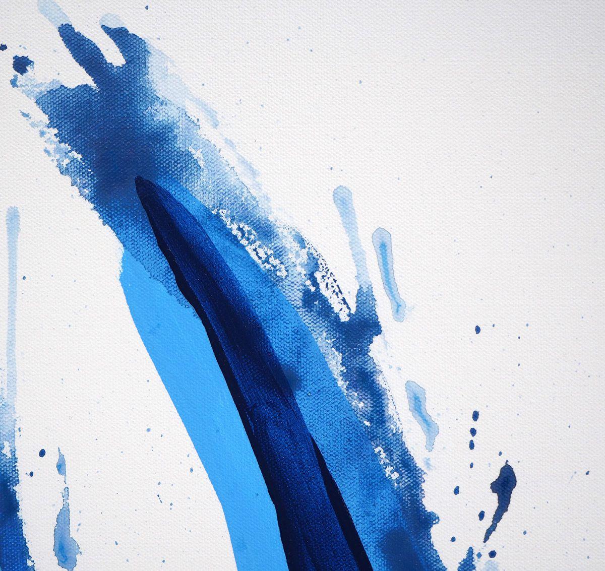 Blue Dynamite Tulip, Painting, Acrylic on Canvas 1