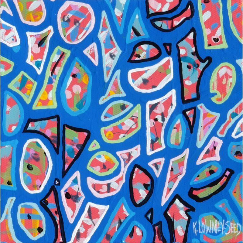 Karin Lowney-Seed Abstract Painting - Bluesy Kind Of Love A, Painting, Acrylic on Canvas
