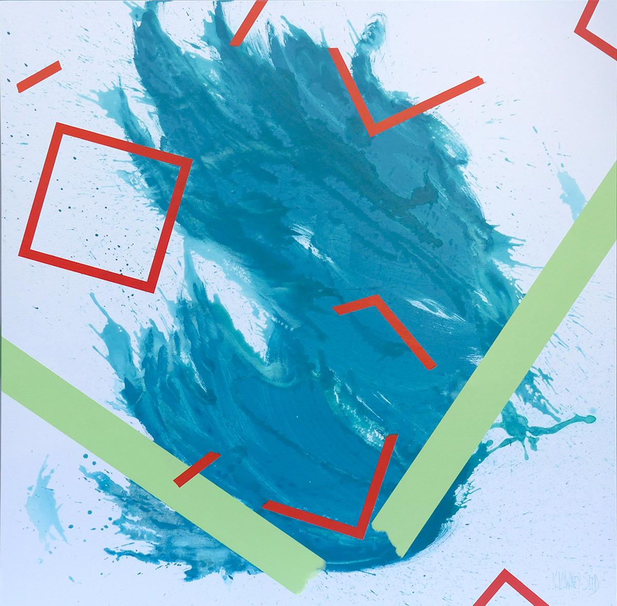 Abstract Painting de Karin Lowney-Seed - Rompiendo barreras, Pintura, Acrílico sobre lienzo
