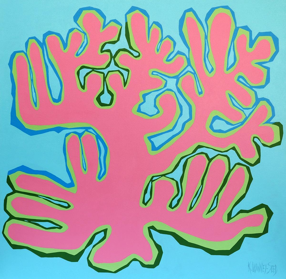 From my Series on Coral - I have created these Coral pieces for over 15 years and I wait for a new series until I have something new to say or interpret - These are my current and lushly colorful Corals. :: Painting :: Contemporary :: This piece