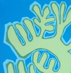 Coral in Blue and Green, Painting, Acrylic on Canvas