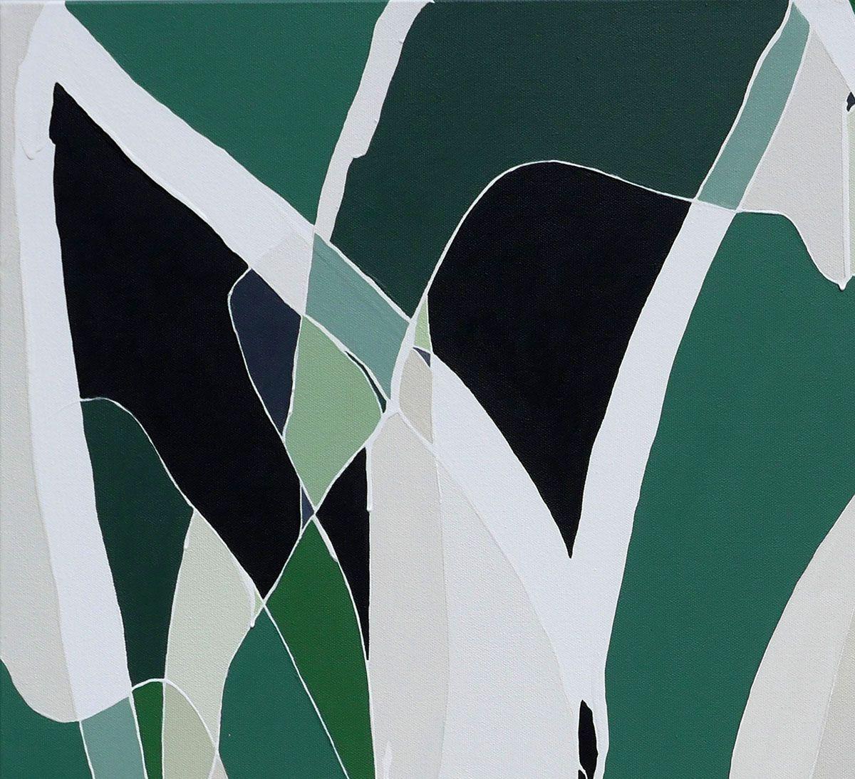 From my 'Tulip Series'  - This Green on Green one is delicious.  This is an ongoing series that continues to evolve and expand. The movement and depth  in person is  more profound.  :: Painting :: Abstract :: This piece comes with an official