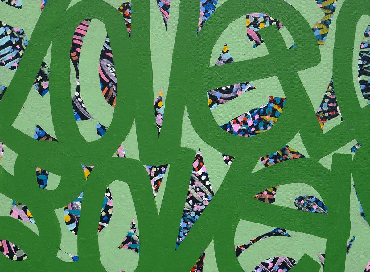 Love In Green, Painting, Acrylic on Canvas For Sale 1