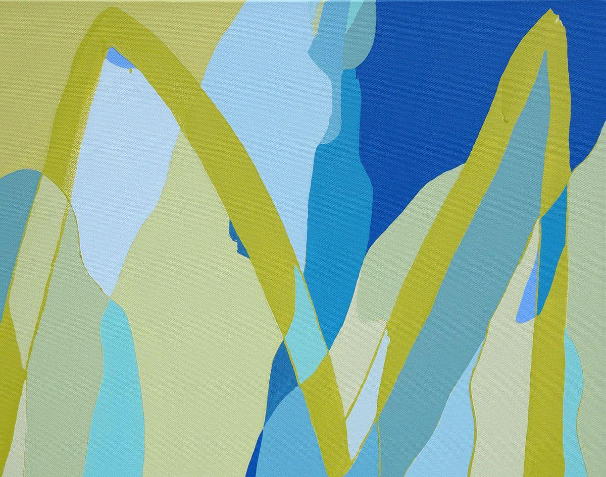 Tulipano di stagno, Pittura, Acrilico su tela - Painting Astratto di Karin Lowney-Seed