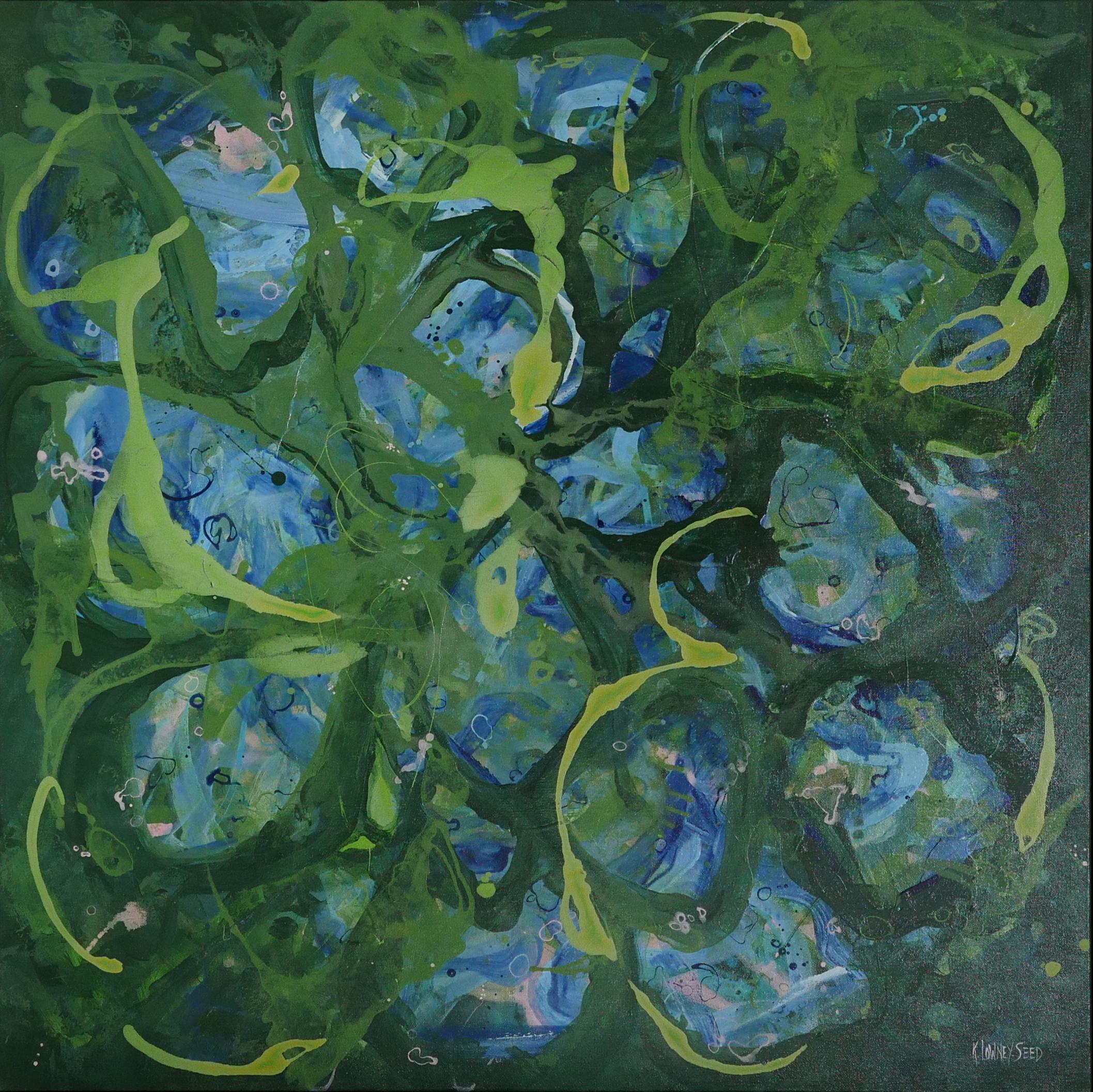 Pondside II, peinture, acrylique sur toile