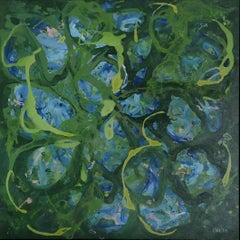 Pondside II, peinture, acrylique sur toile