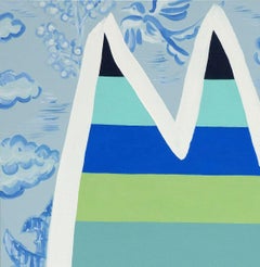 Gemälde, Acryl auf Leinwand, „She Gathered Her Dreams in the Garden“