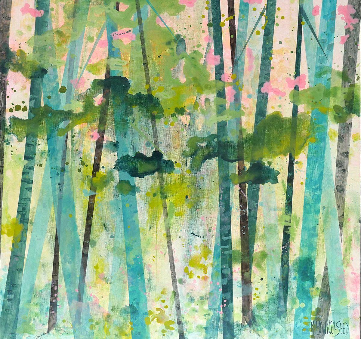 This if from my Forest  Series, this is an ongoing series that I continue to work in different ways - some are multiple panels and this is a single panel. They are layered and rich with transparencies and interesting details.  :: Painting ::