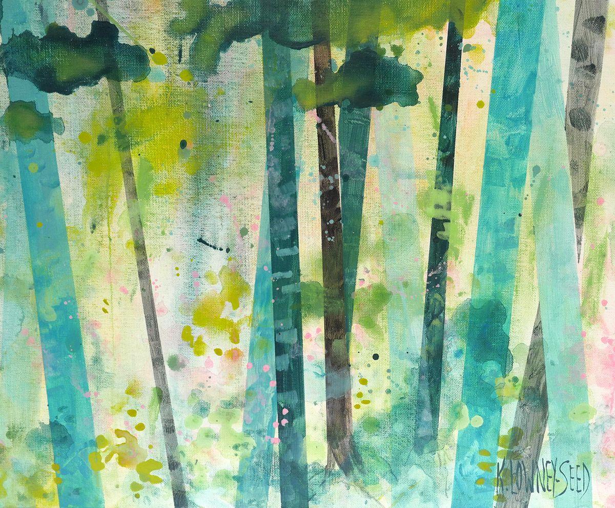 Springing in The Forest, Painting, Acrylic on Canvas 1