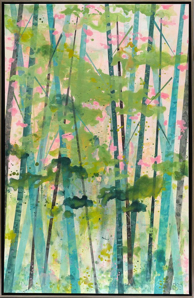Springing in The Forest, Painting, Acrylic on Canvas 2