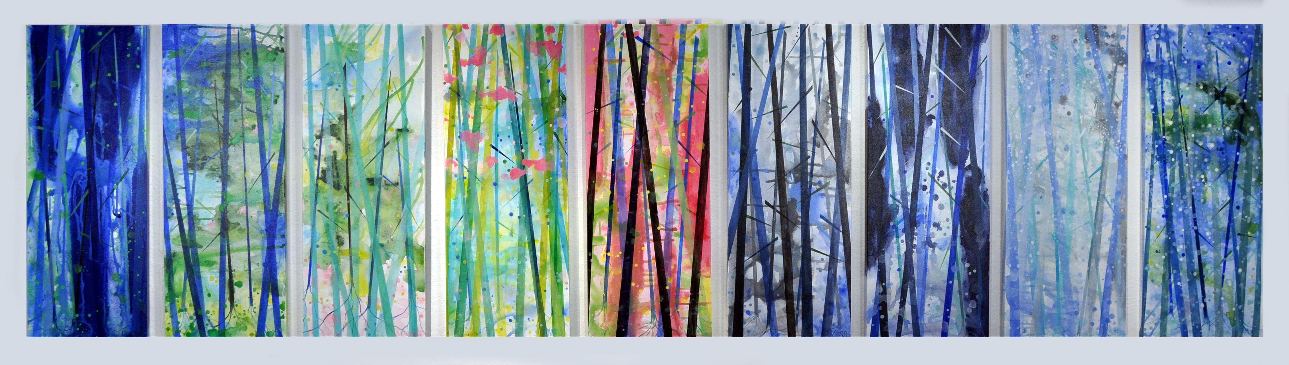 Karin Lowney-Seed Abstract Painting - The Forest, Painting, Acrylic on Canvas