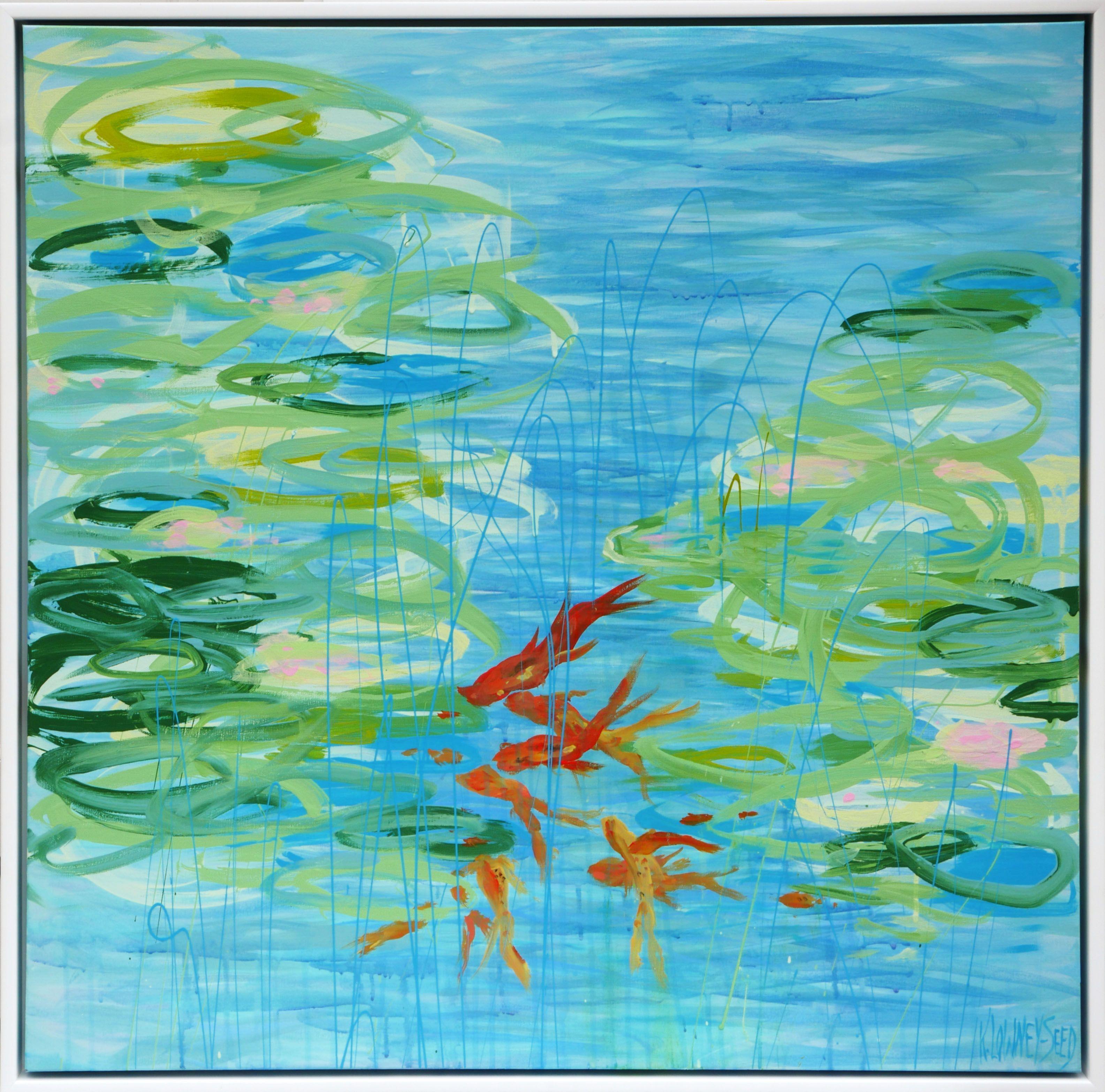 La Reunión III, Pintura, Acrílico sobre lienzo - Painting de Karin Lowney-Seed