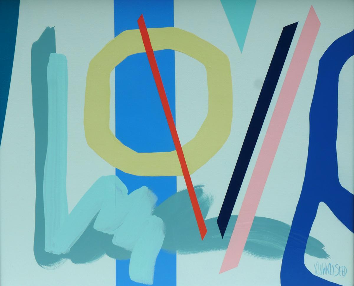 Abstract Painting di Karin Lowney-Seed - Il Progetto Amore #3, Pittura, Acrilico su tela