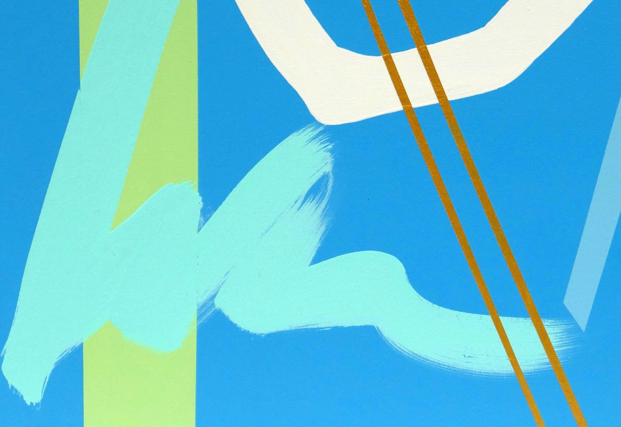 The Love Project #4, Pintura, Acrílico sobre lienzo - Abstract Painting Azul de Karin Lowney-Seed