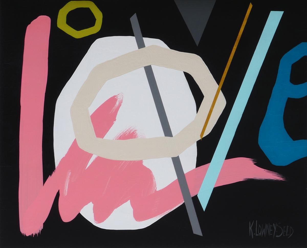 Abstract Painting di Karin Lowney-Seed - Il Progetto Amore #6, Pittura, Acrilico su tela