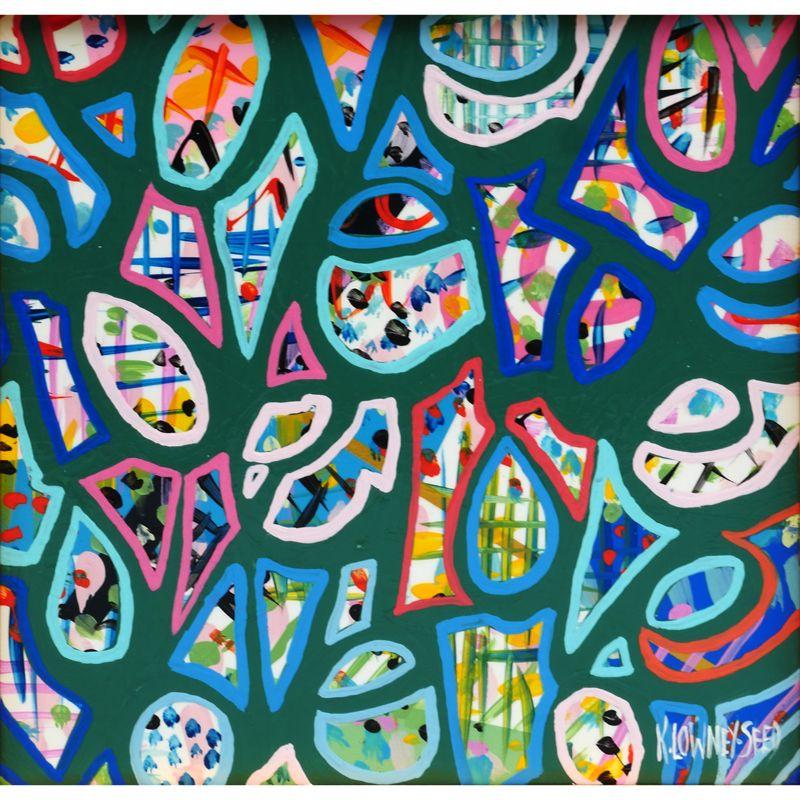 Karin Lowney-Seed Abstract Painting - They All Came Together, Painting, Acrylic on Canvas
