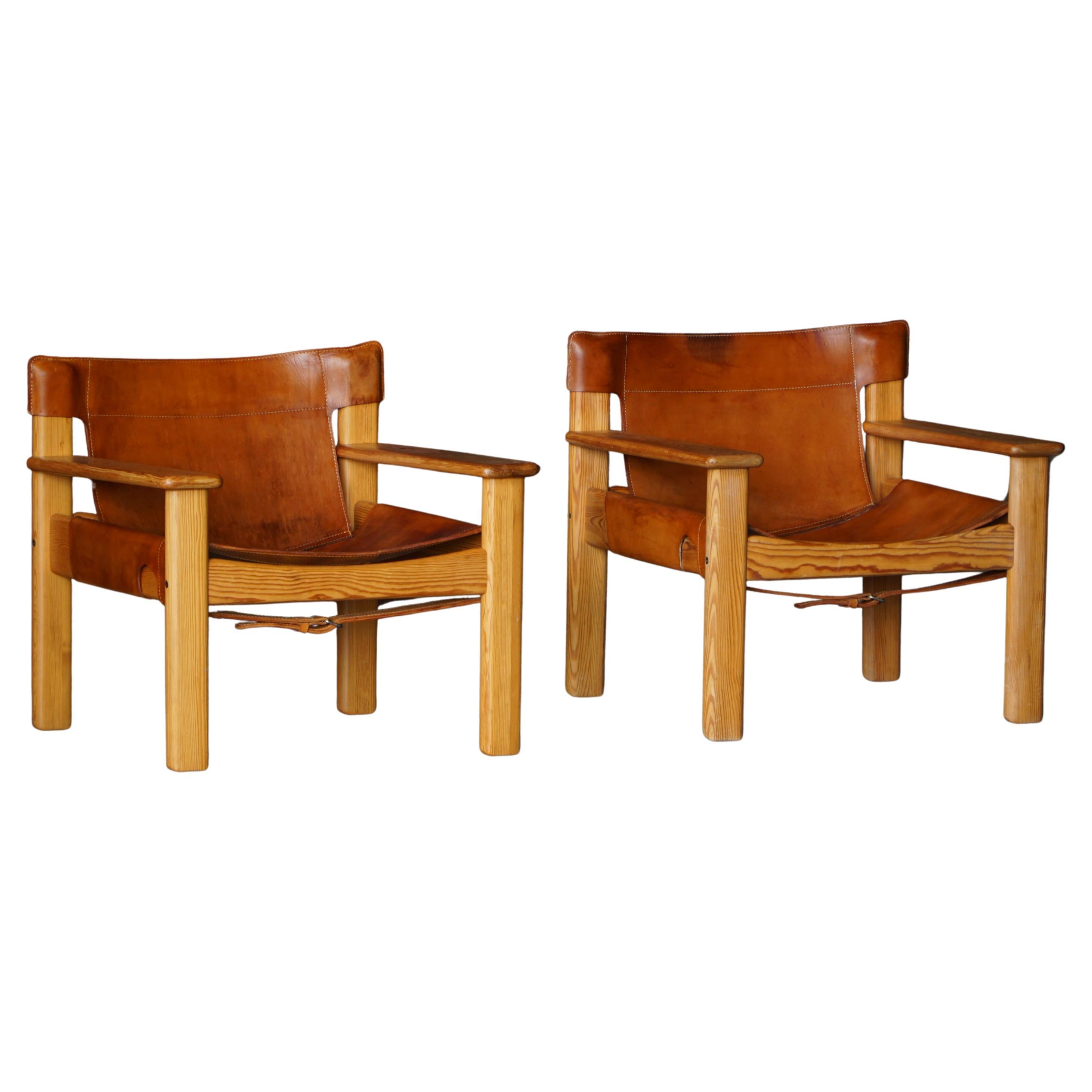Karin Mobring, A Pair of Armchairs, Model "Natura", Swedish Mid Century, 1970s