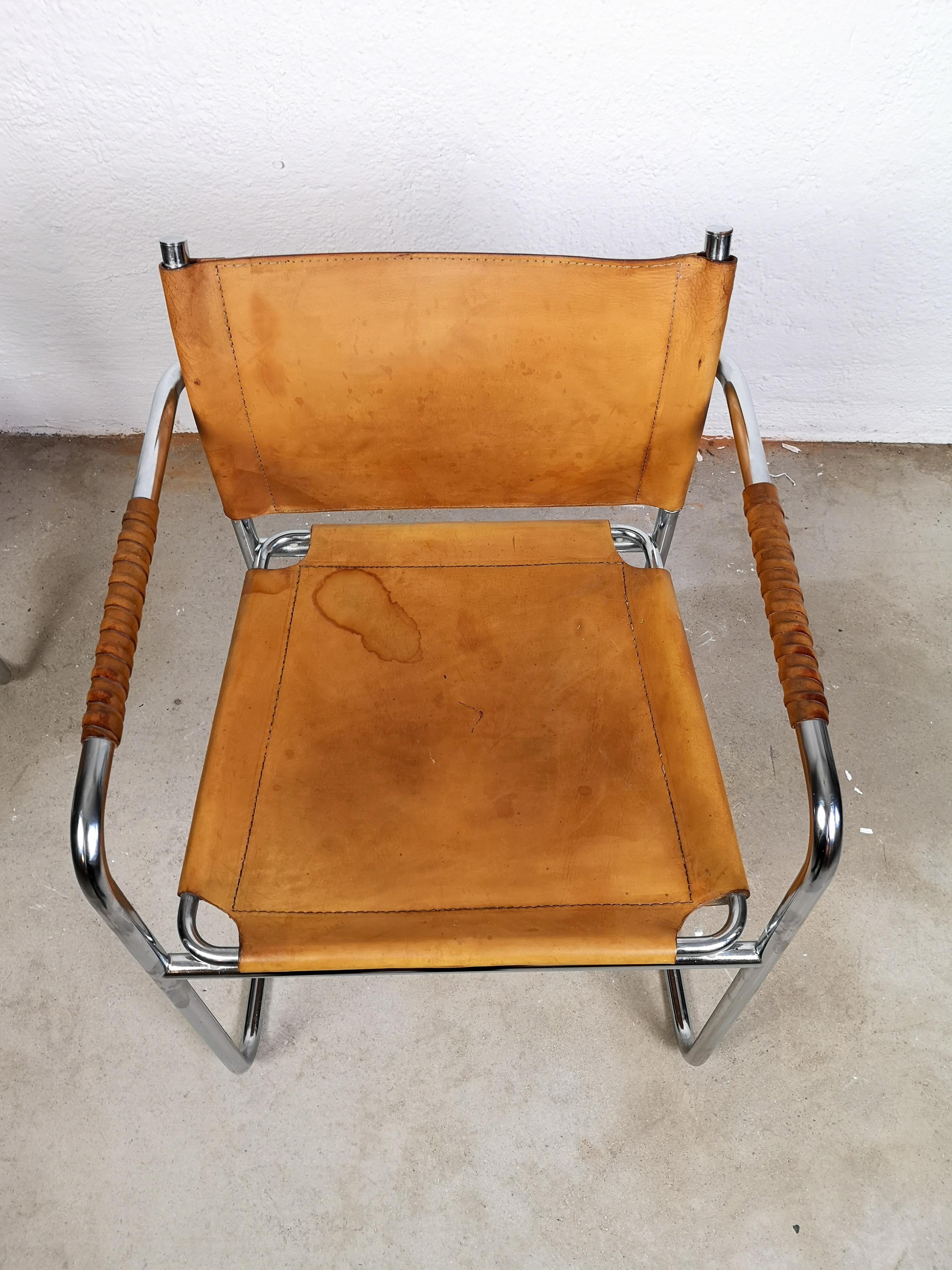 Leather Karin Mobring Armchairs Model Amiral by Ikea in Sweden