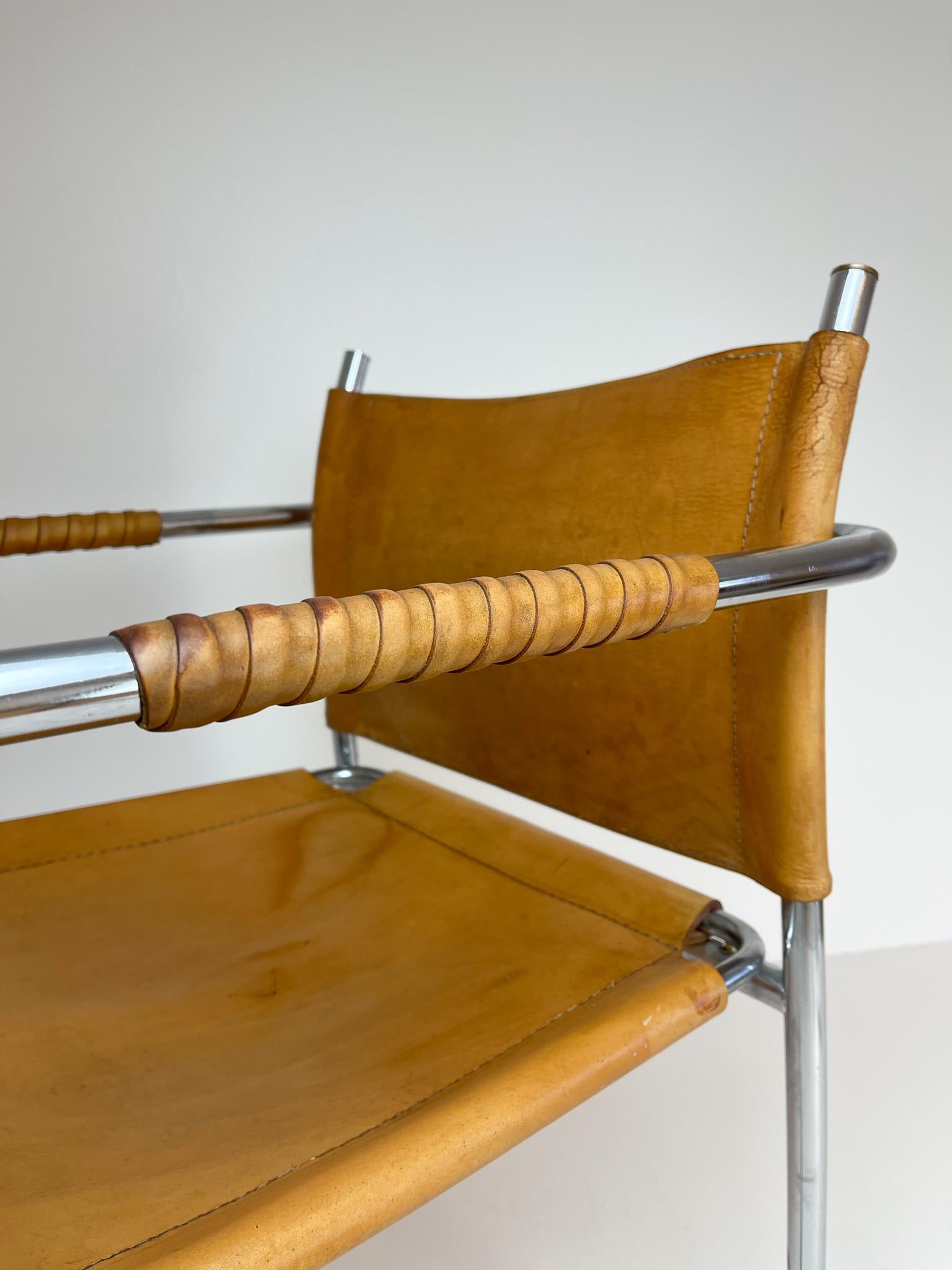 Karin Mobring Chrome and Leather Armchair Model Amiral by Ikea in Sweden 6