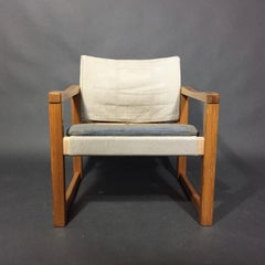 Karin Mobring "Diana" Safari Chair, Pine and Canvas, Sweden, 1970s