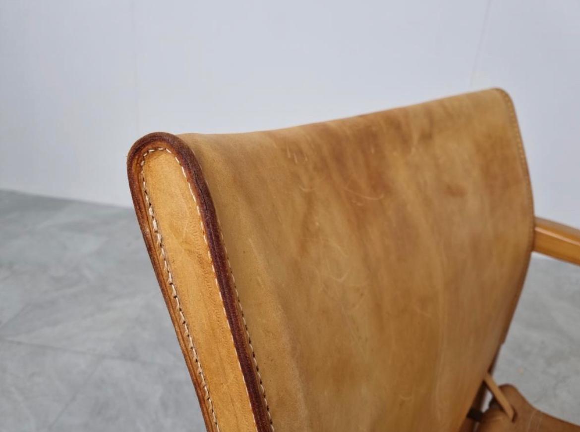 Karin Mobring Diana Safari Leather Lounge Chairs Pair, 1970s 4