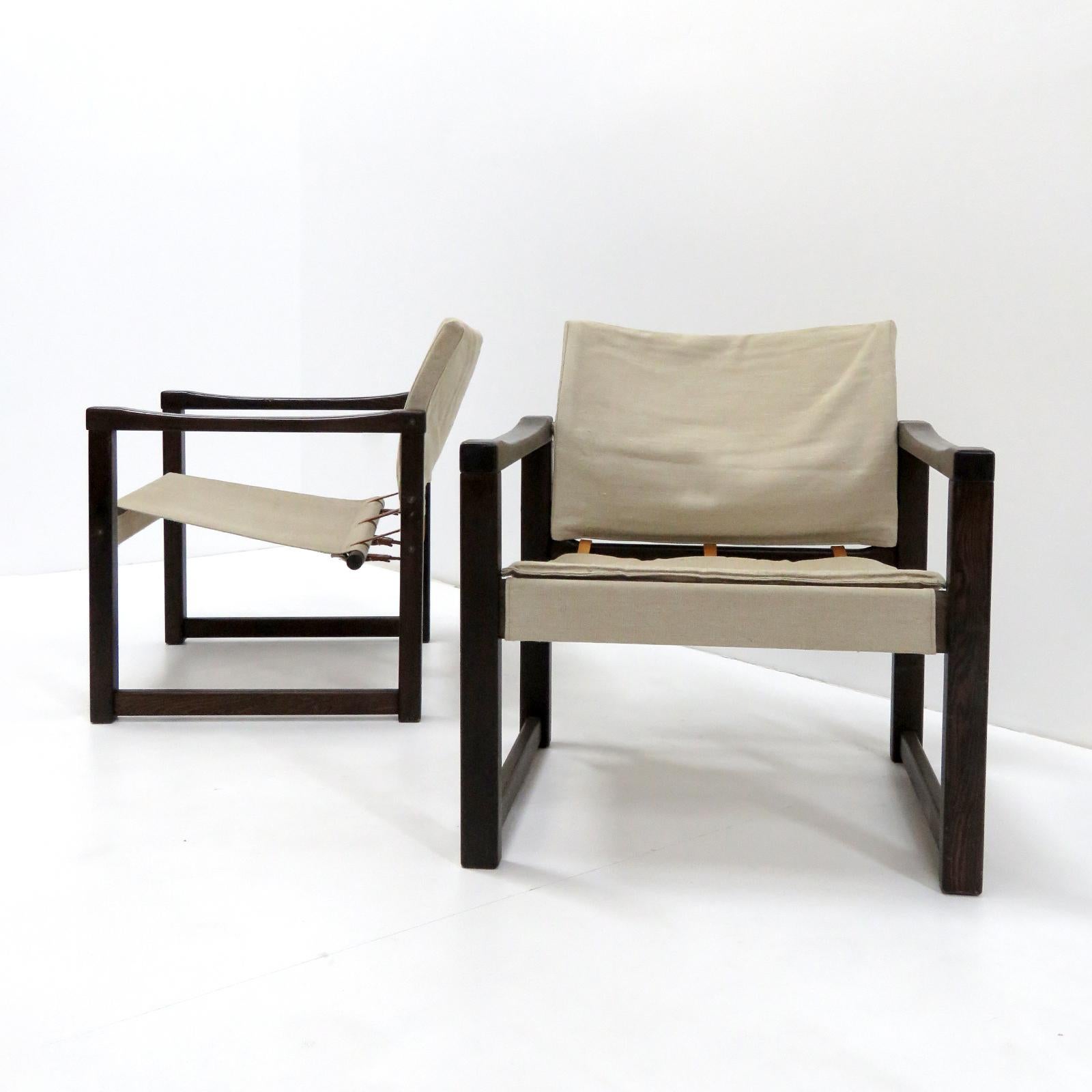 Linen Karin Mobring 'Diana' Side Chairs, 1970