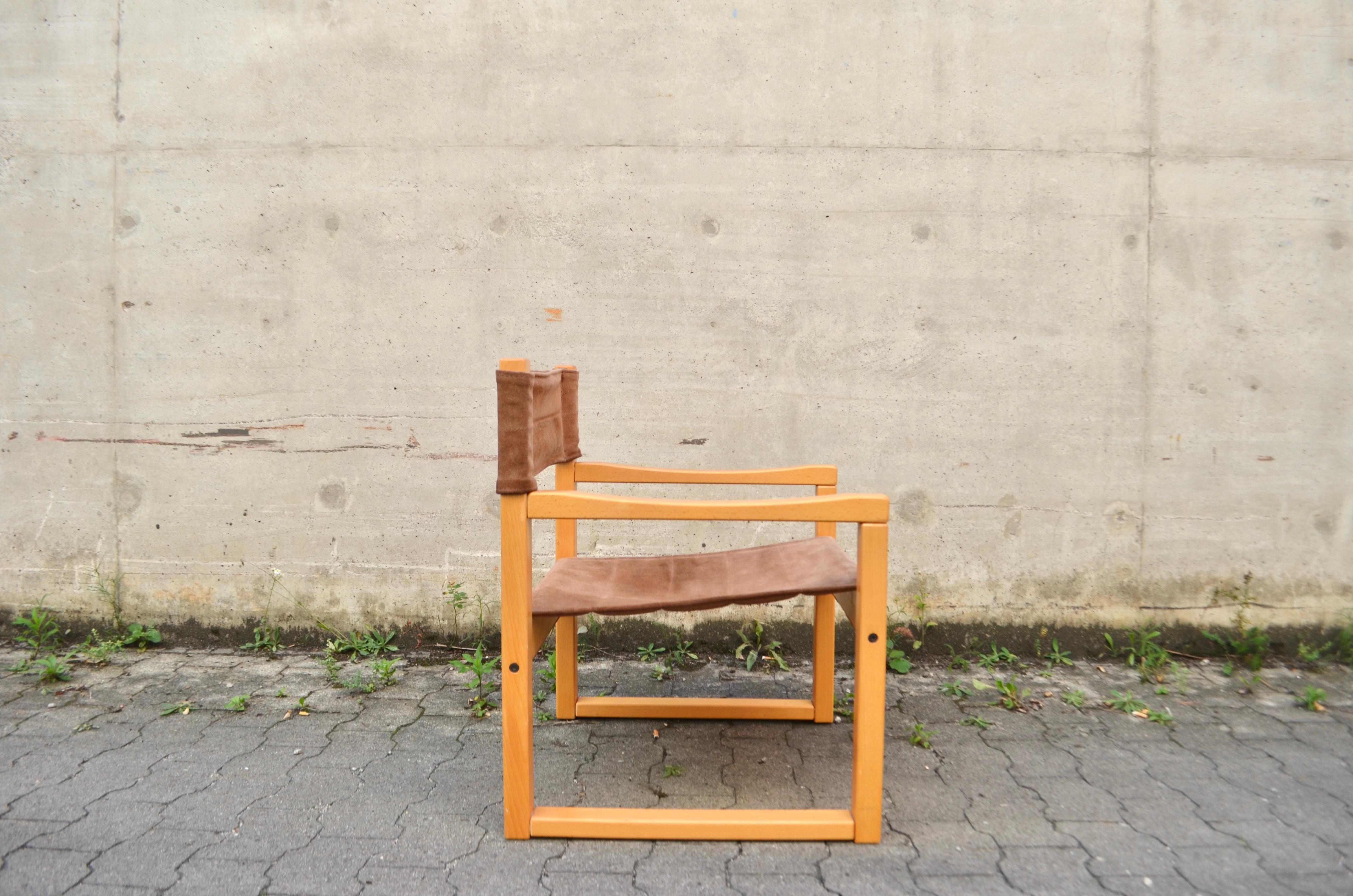 Karin Mobring Modèle Diana Brown Cognac Sling Lounge Chair Vintage Ikea, 1 de 2 en vente 5