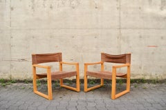 Karin Mobring Model Diana brown Cognac Sling Lounge Chair Vintage Ikea, 1 of 2