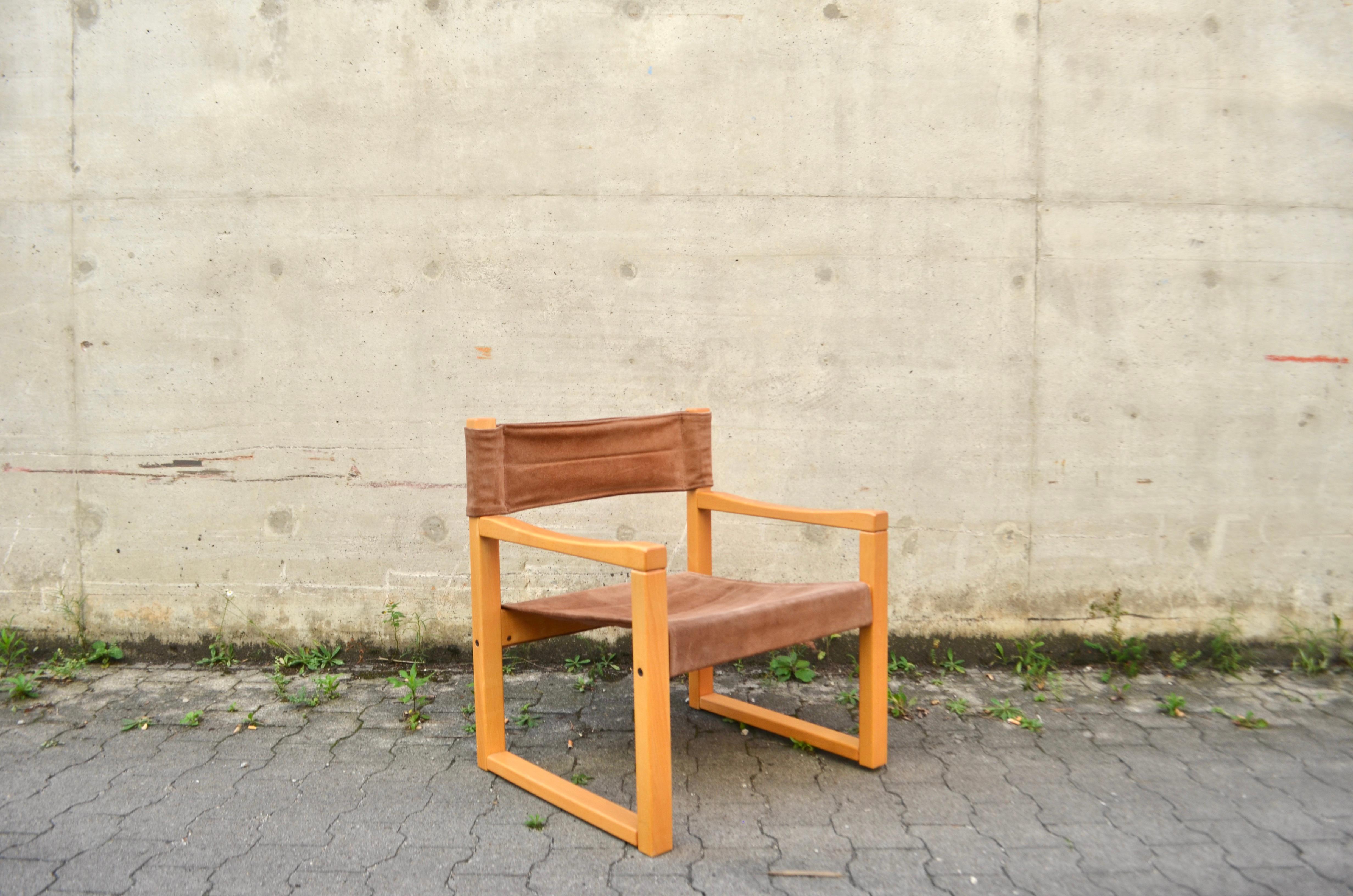 Fin du 20e siècle Karin Mobring Modèle Diana Brown Cognac Sling Lounge Chair Vintage Ikea, 1 de 2 en vente