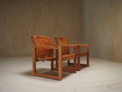 Karin Mobring Model Diana Cognac Sling Lounge Chair 1972