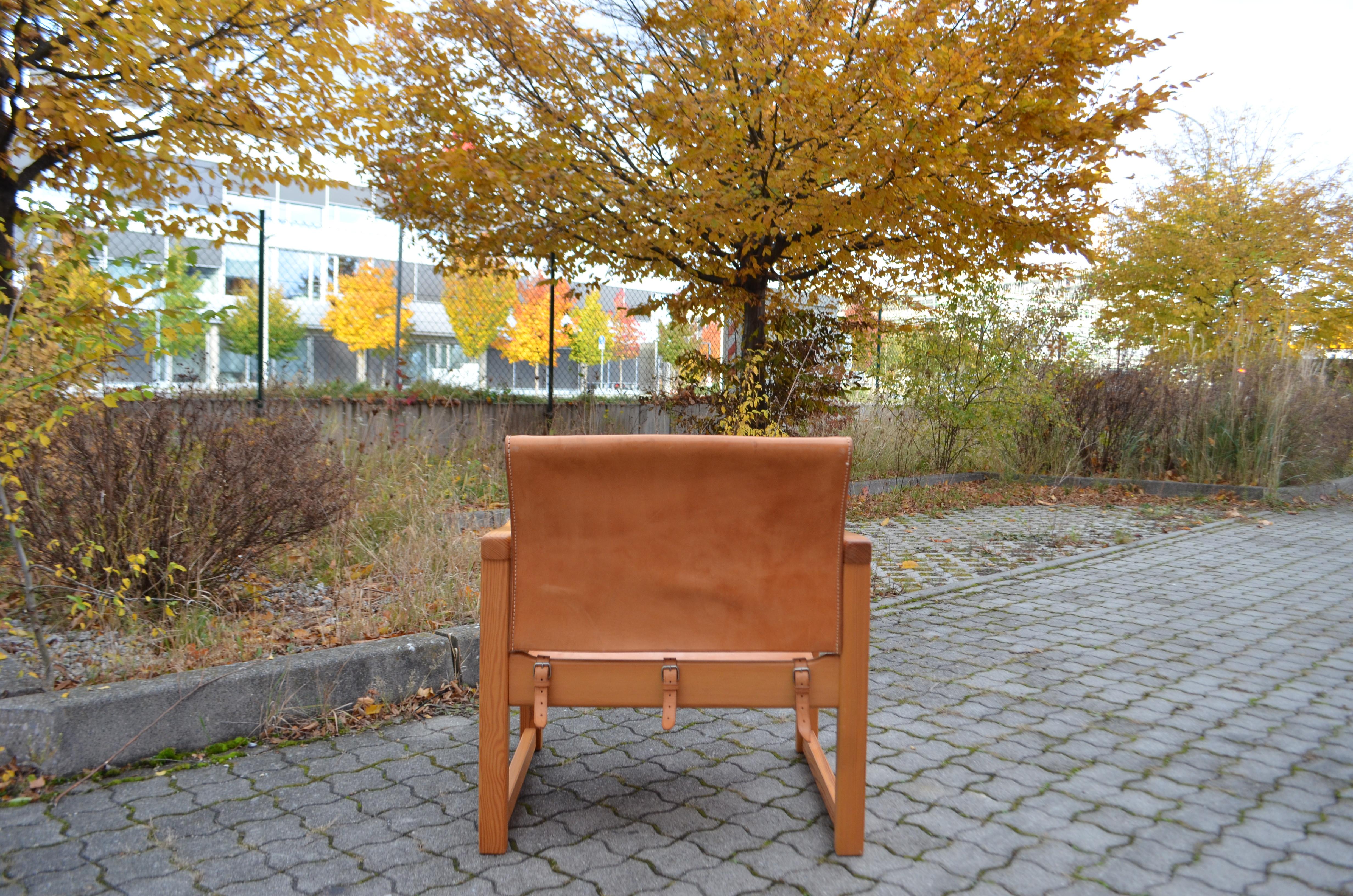 Karin Mobring Model Diana Cognac Sling Lounge Chair Vintage Ikea 2