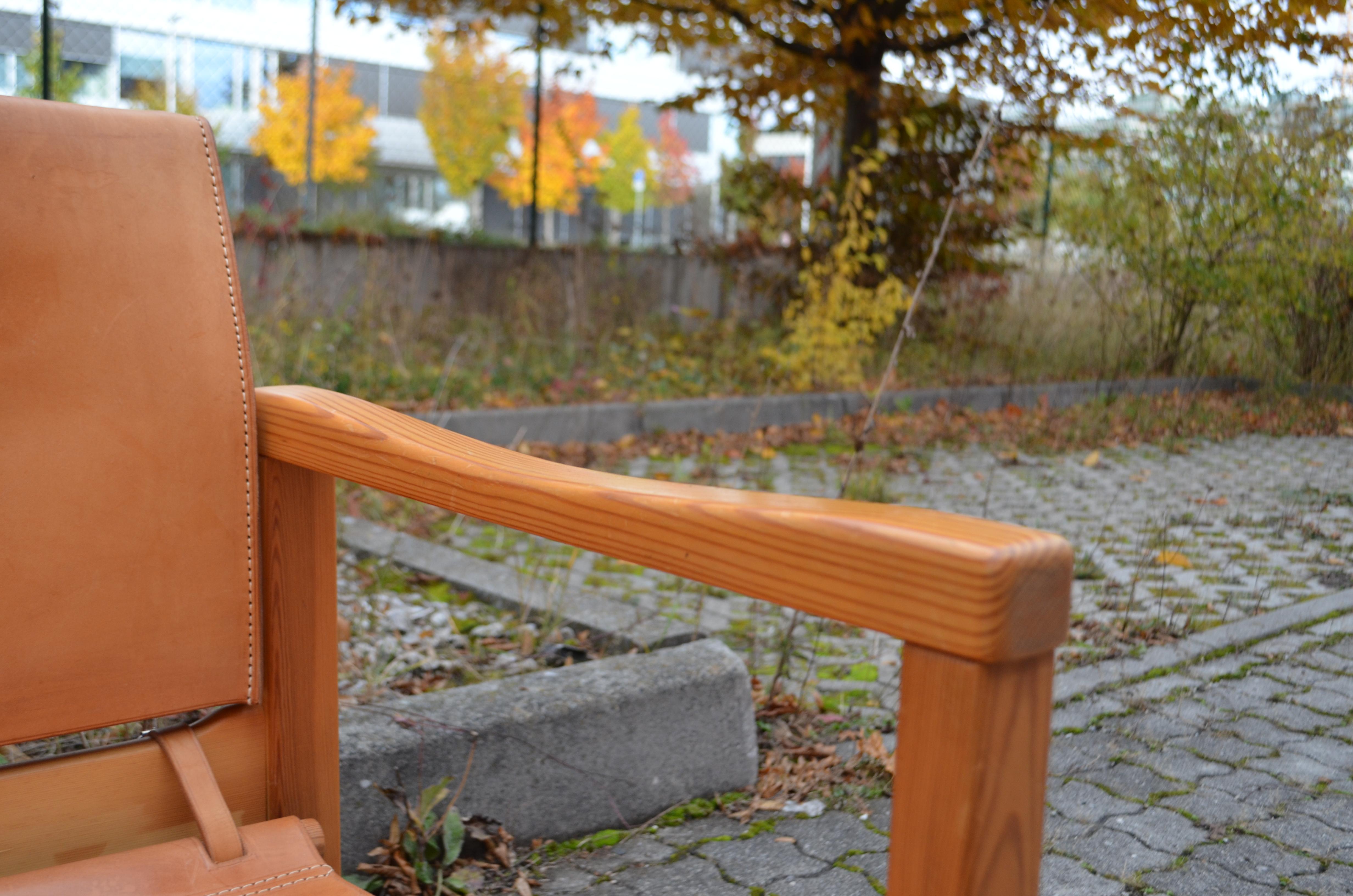 Karin Mobring Model Diana Cognac Sling Lounge Chair Vintage Ikea In Good Condition For Sale In Munich, Bavaria