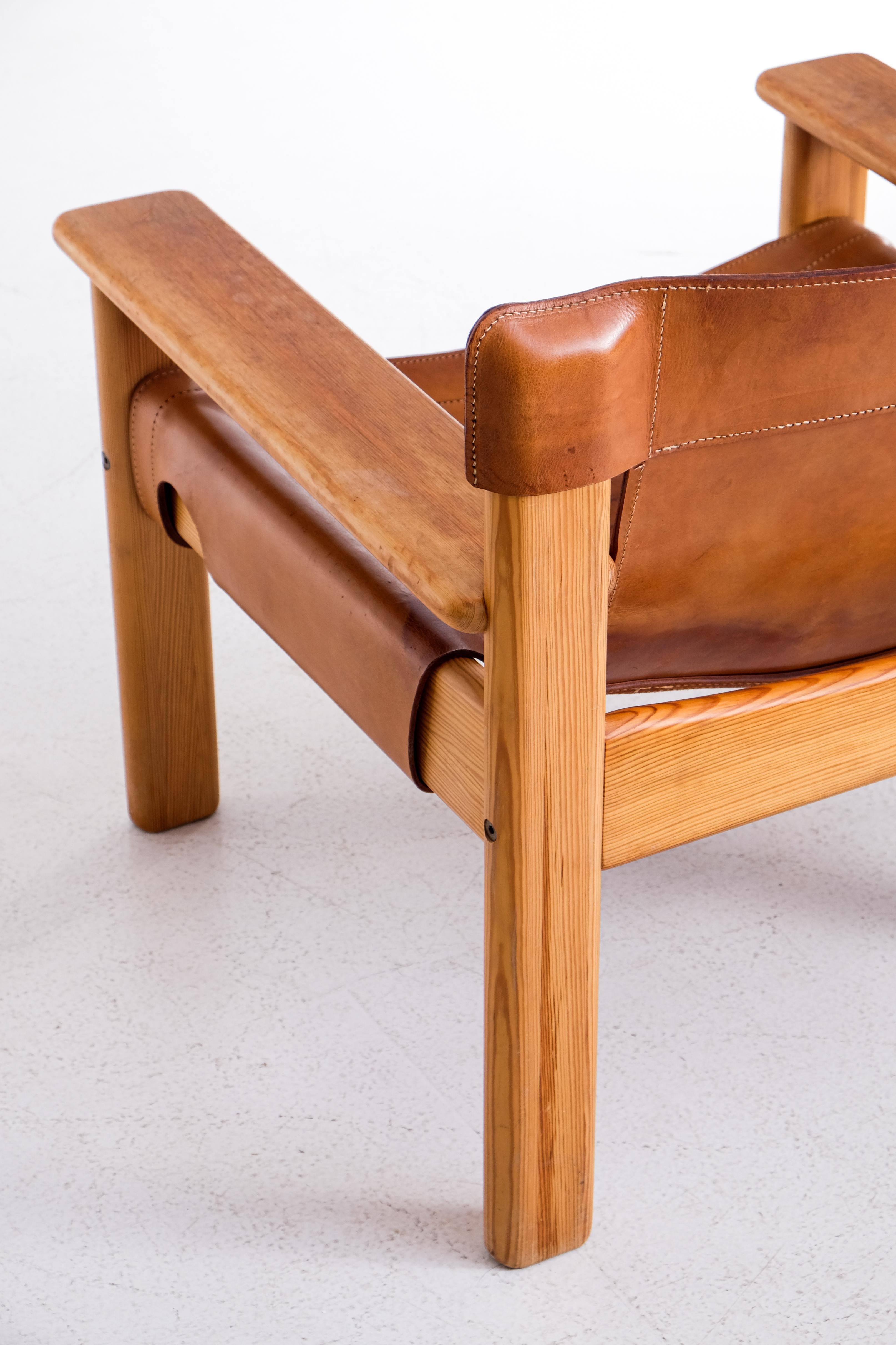 Leather Karin Mobring 'Natura' Easy Chair, Sweden, 1970s For Sale