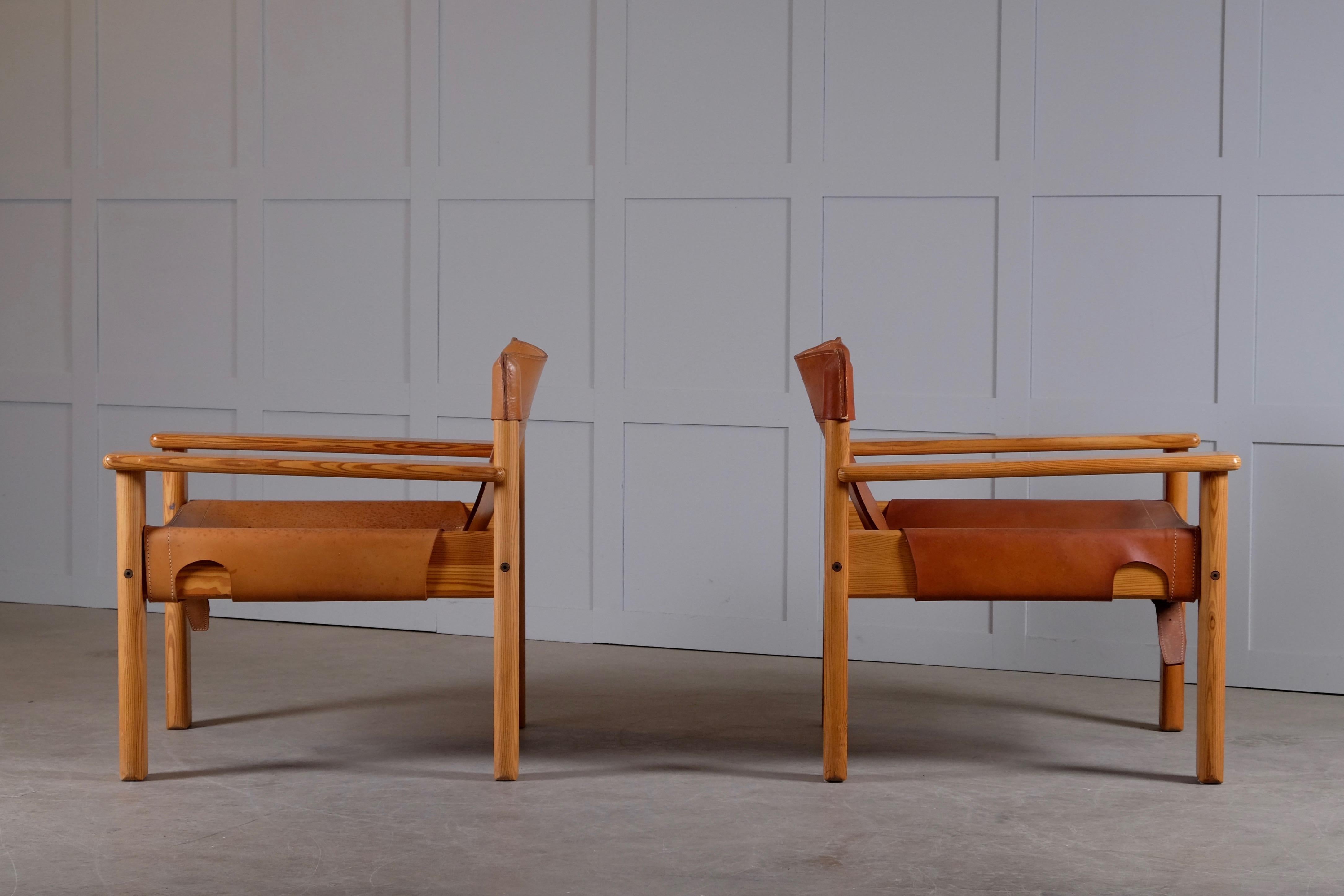 Scandinavian Modern Karin Mobring Natura Easy Chairs, Sweden, 1970s