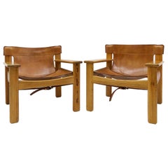 Karin Mobring "Natura" Leather Lounge Chairs