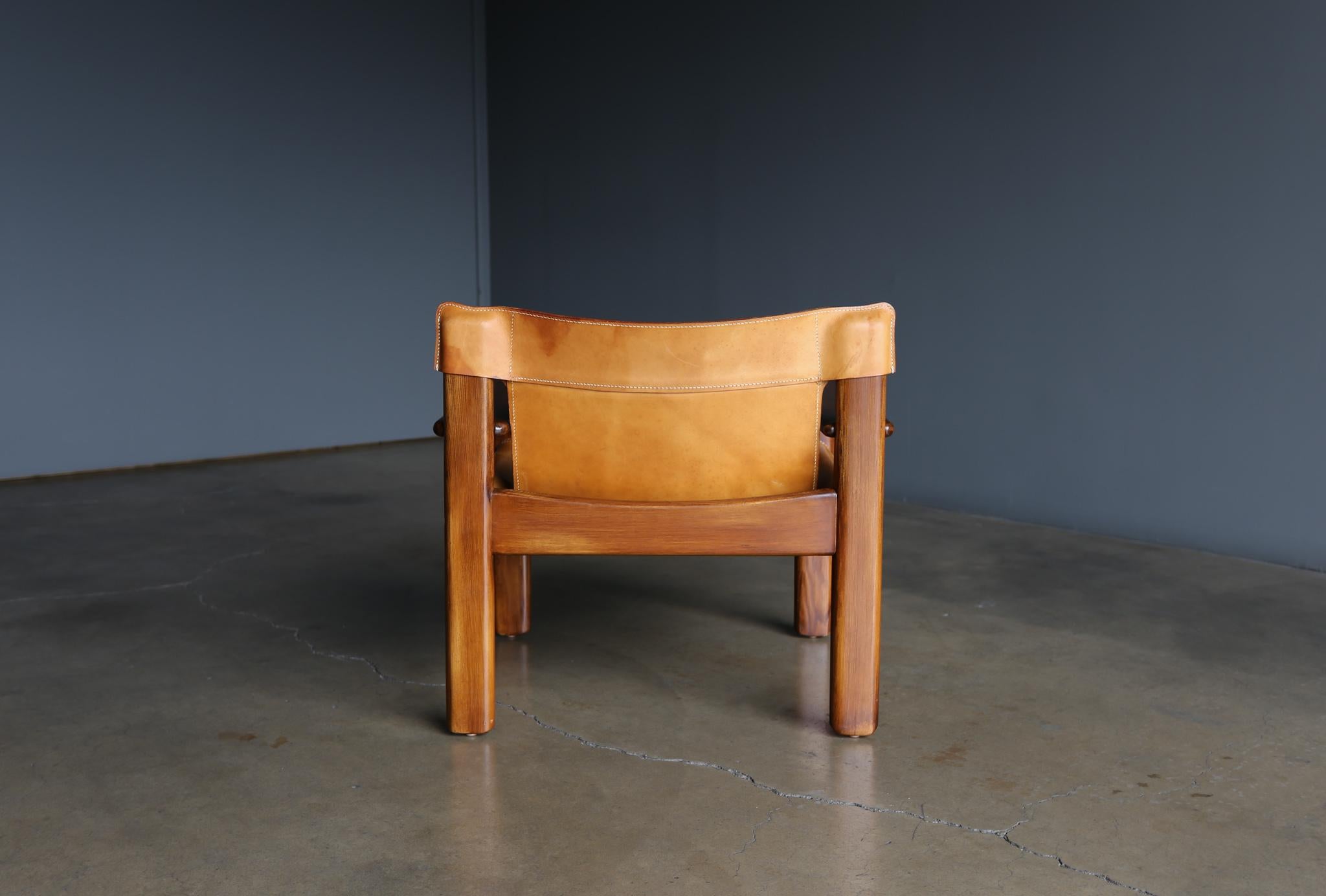 Karin Mobring 'Natura' Saddle Leather & Pine Lounge Chairs for IKEA, circa 1970 5