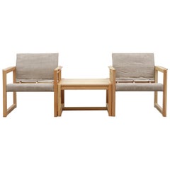 Karin Mobring Pine and Canvas Safari Lounge Set