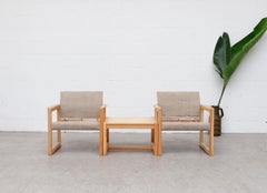Karin Mobring Pine and Canvas Safari Lounge Set