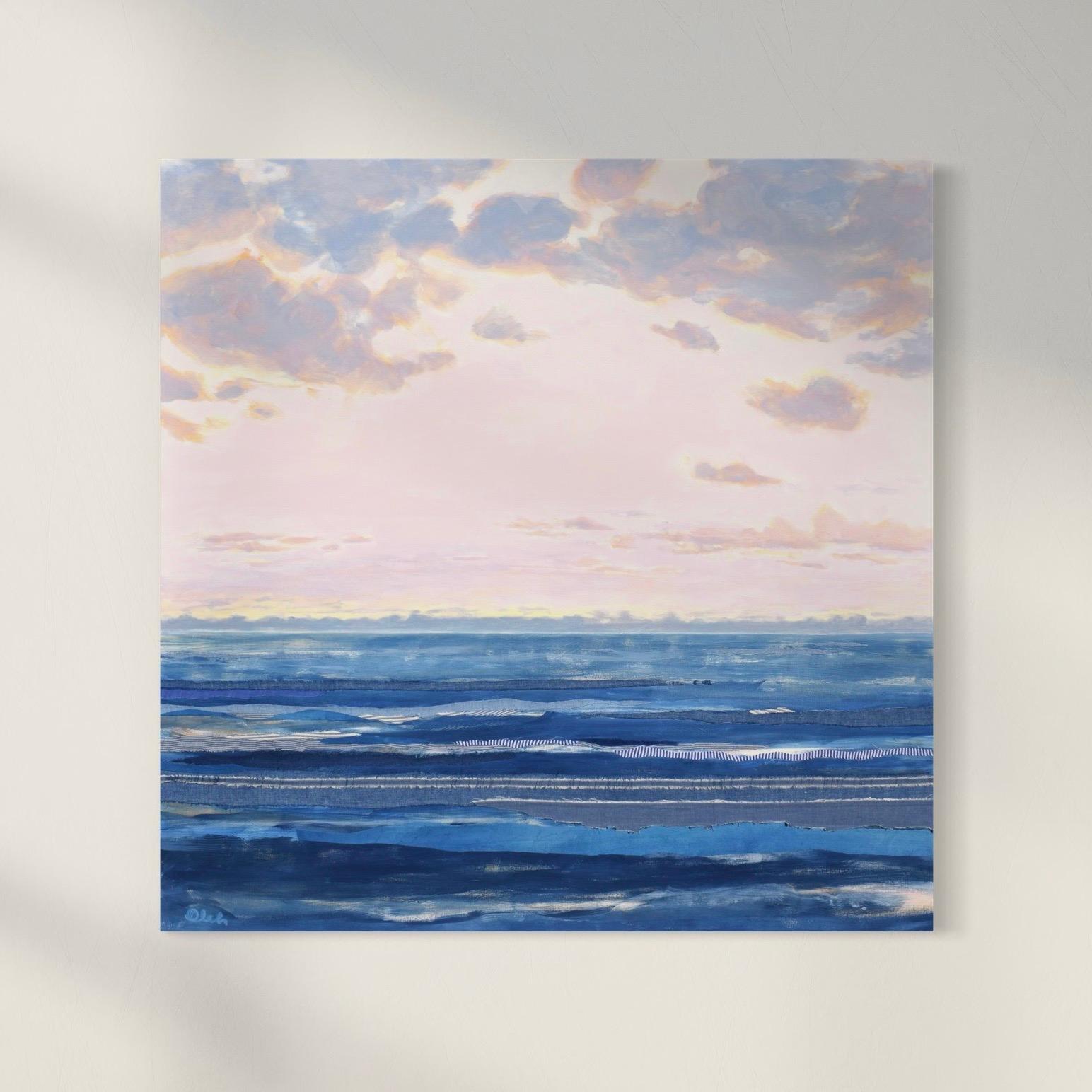 "Chambray Sea 12", An Original Abstract Seascape Painting