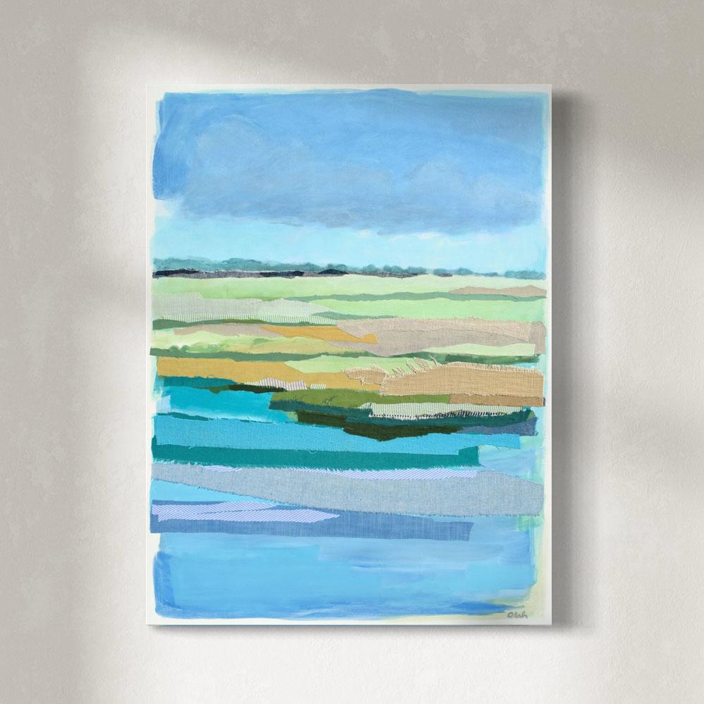 "Saltmarsh Moment", An Original Abstract Seascape Painting